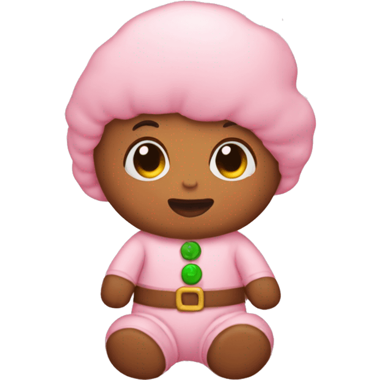 Baby pink ginger bread christmas emoji