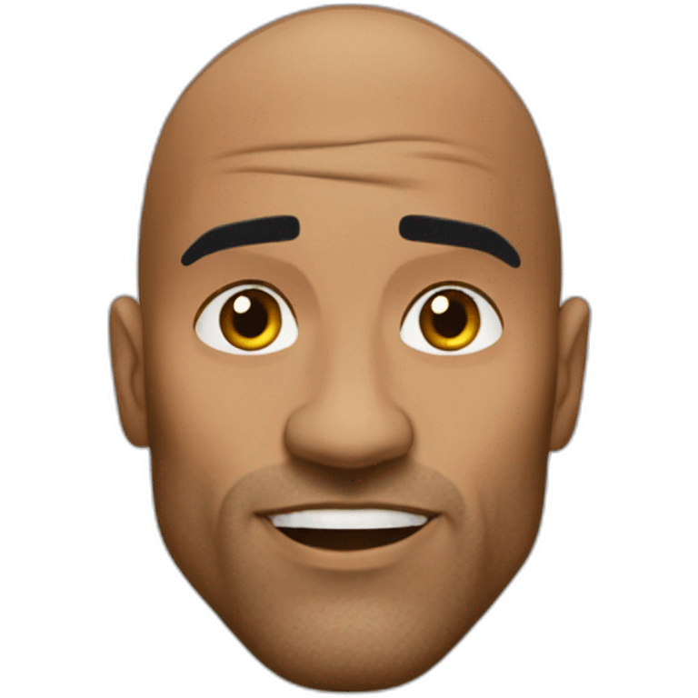 the rock avec sourcil levé emoji