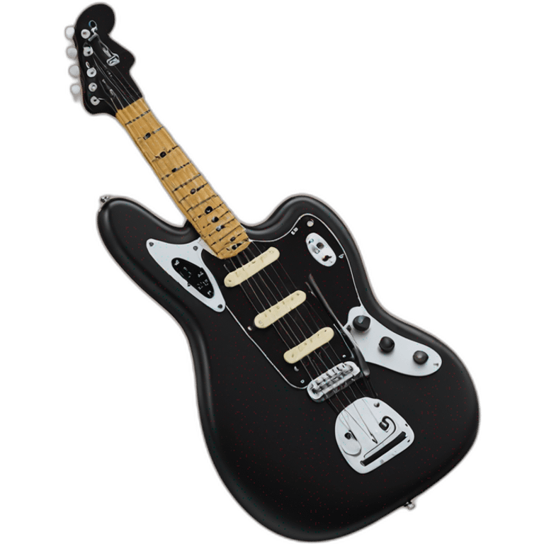 all black fender jaguar guitar emoji