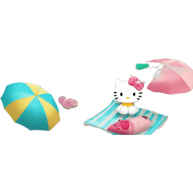 hello kitty beach emoji