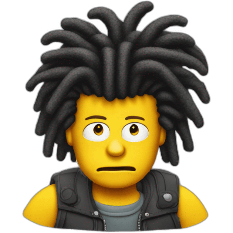 I want to create a custom emoji of Bart Simpson Dreadlocks hair, very realistic, 32k resolution emoji