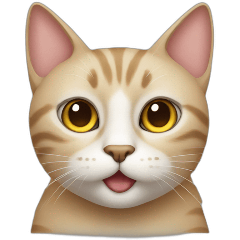 cat saying be quiet emoji