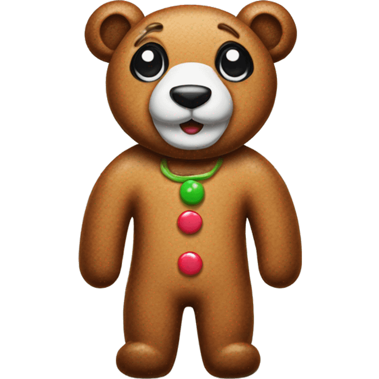 Gingerbread man panda emoji