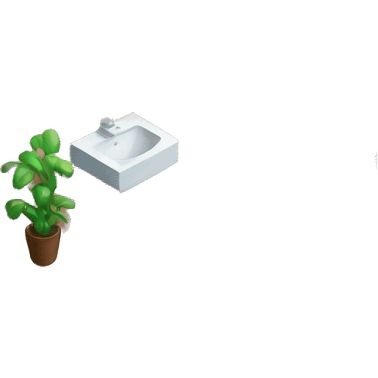 isometric bathroom emoji