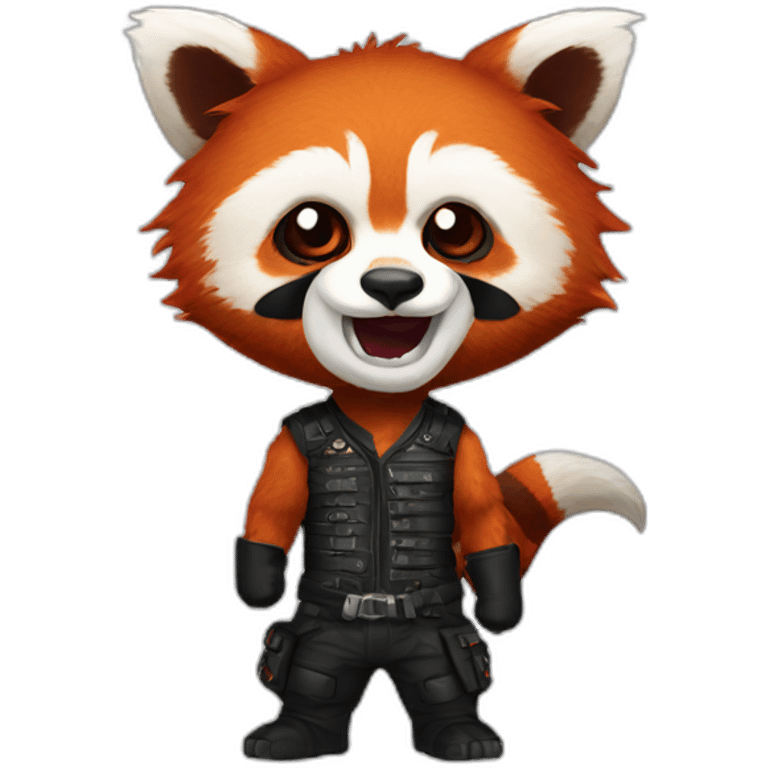 heavy metal red panda emoji