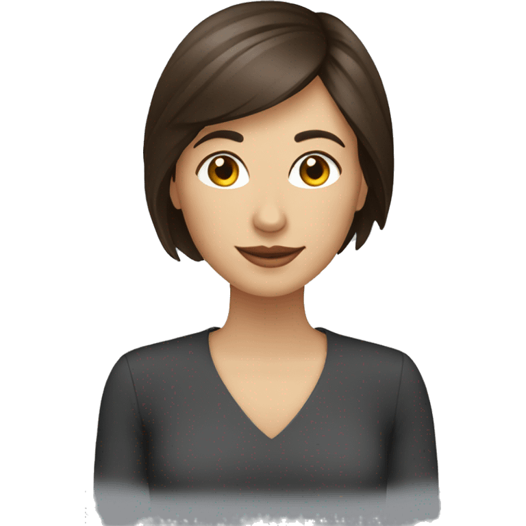 Women about 30s, Brunet, brackets, profesional, style emoji