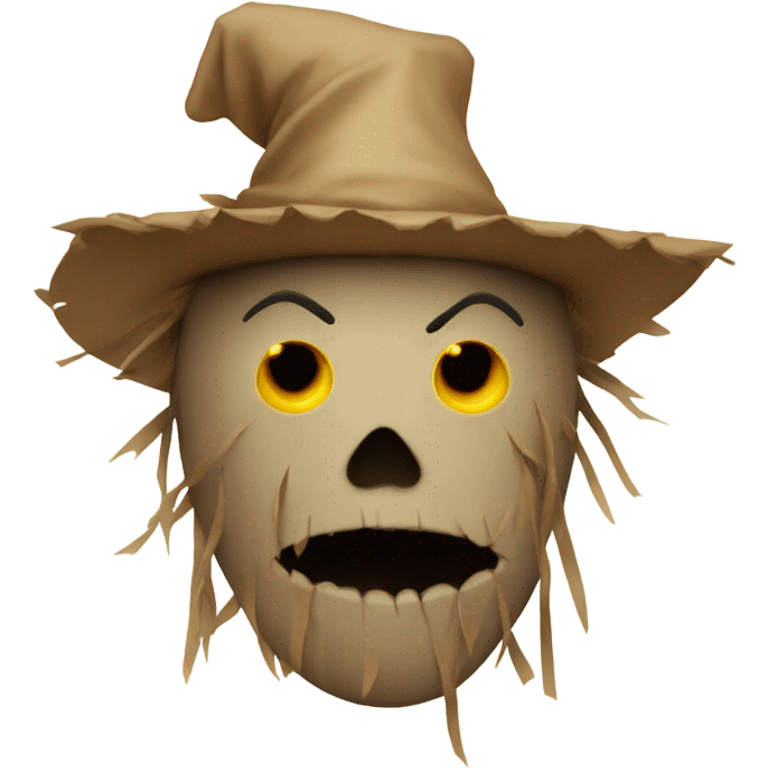 Beige scary scarecrow emoji