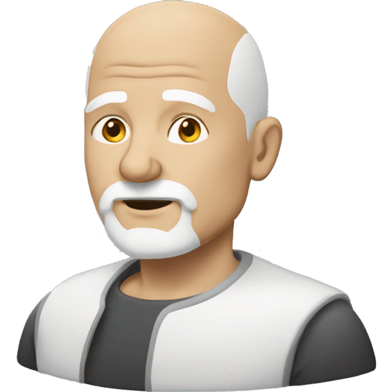 bald elderly man with a white goatee emoji