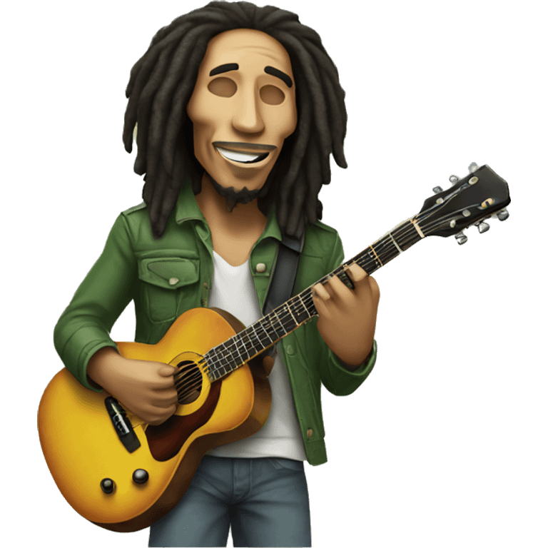 Bob marley with guitar emoji