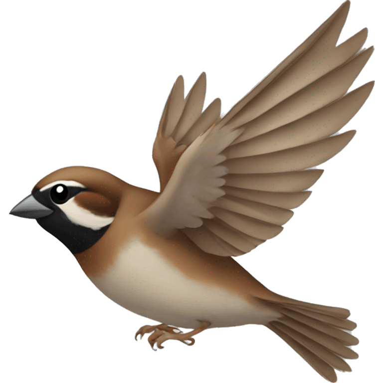 A sparrow flying  emoji