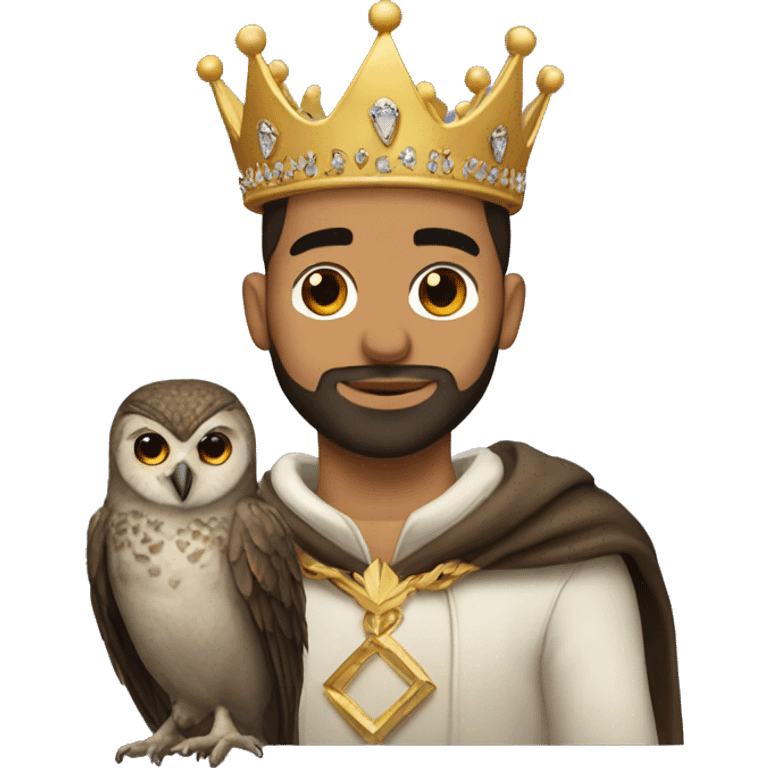 Drake wearing crown with an owl emoji