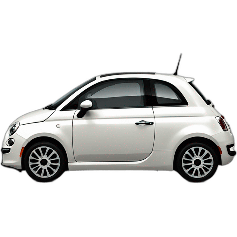 Fiat 500 2014 white emoji