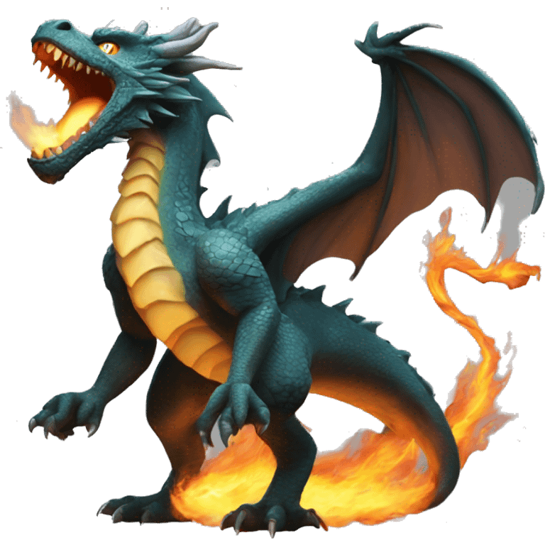 The dragon that breathes fire emoji