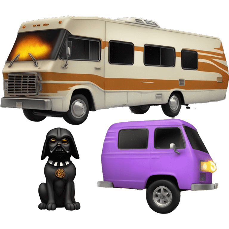 Scooby Doo and Tonka too Darth Vader’s 1972 Tonka Winnebago rv rusted holographic flames  emoji