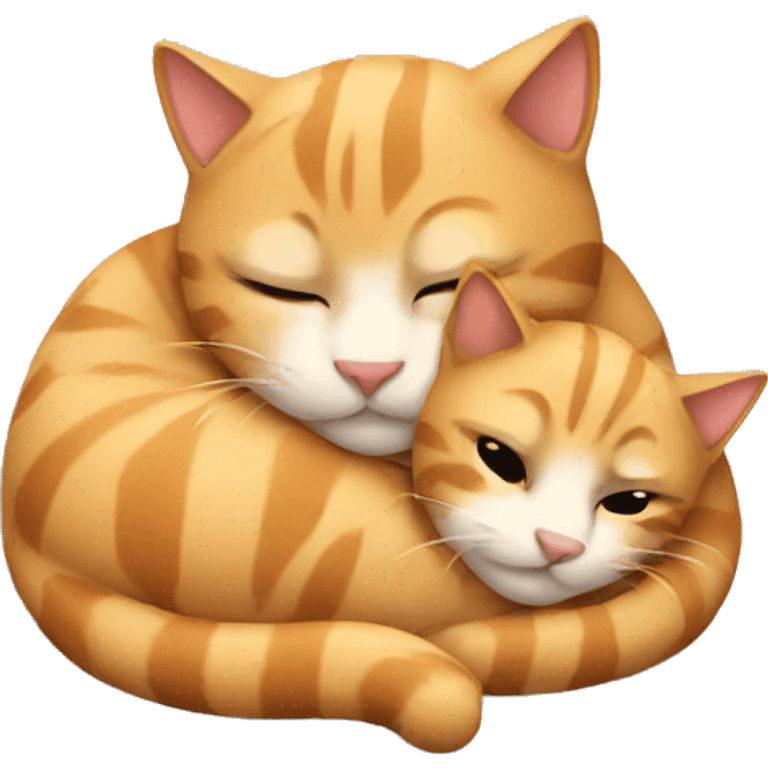 cats cuddled emoji