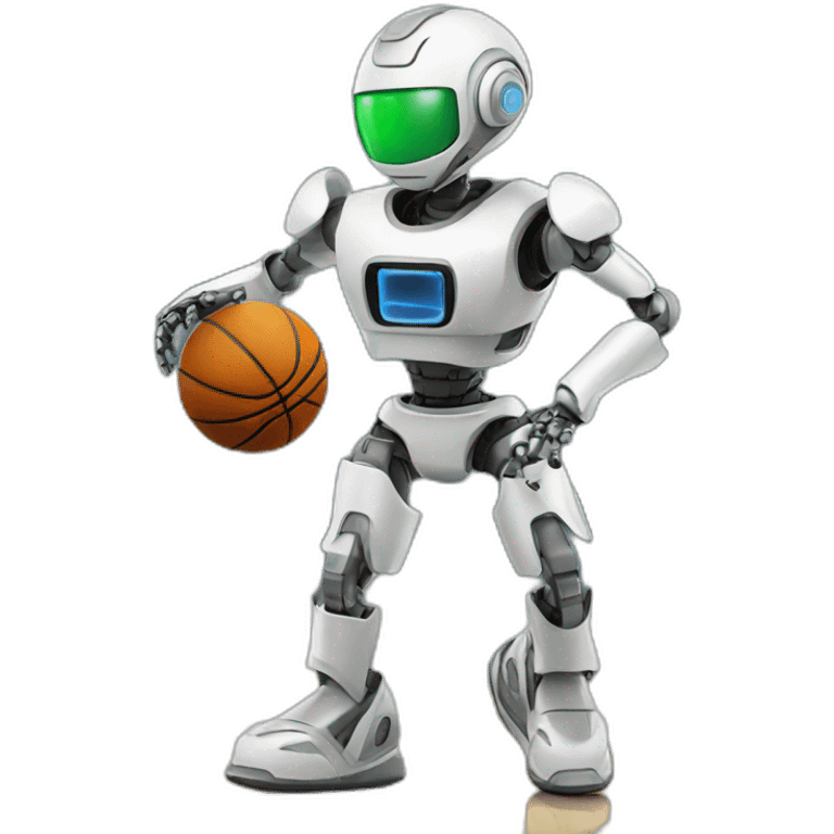 Robot playing basketball emoji