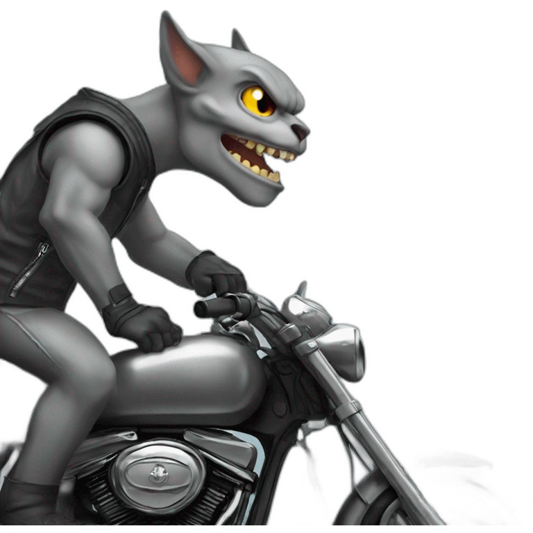 gargoyle biker with helmet emoji