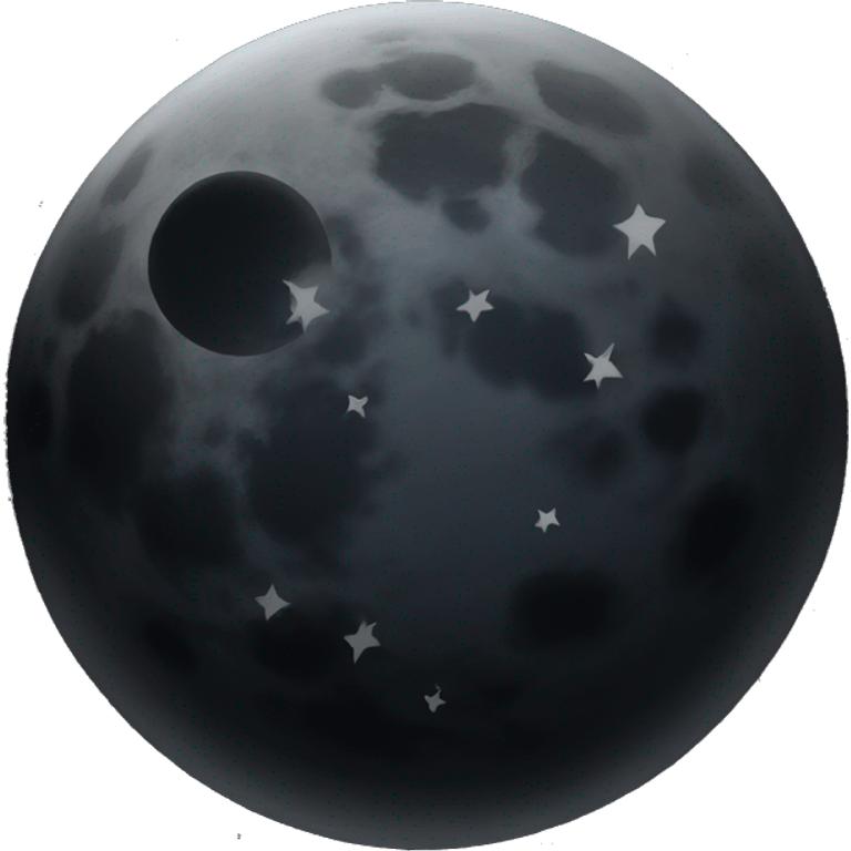 Black moon with stars emoji