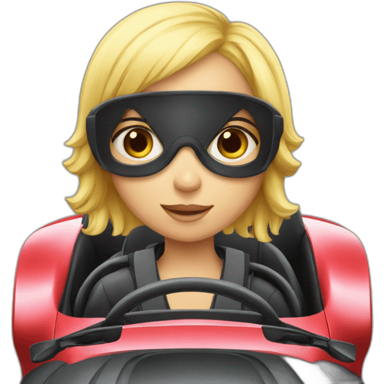 A girl in sport car emoji