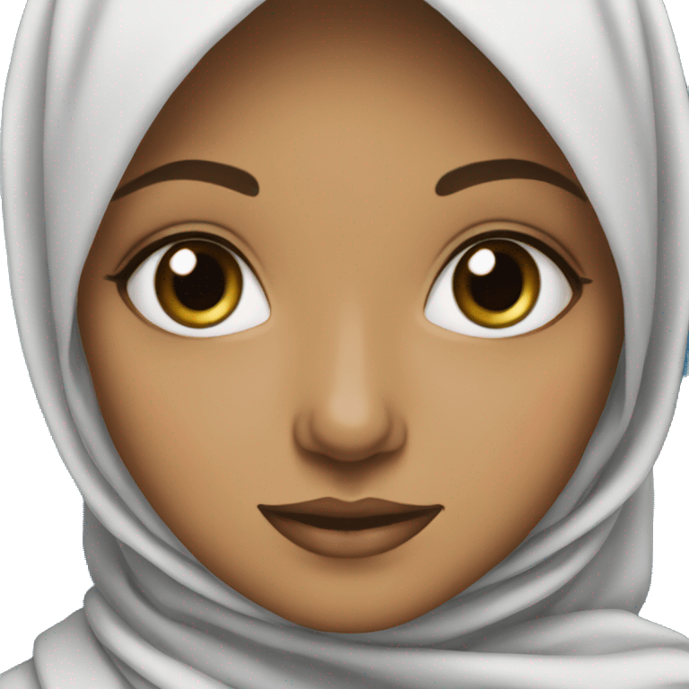 Hijabi with blue eyes emoji