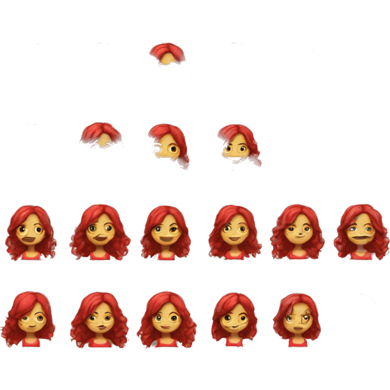 persona cabello rojo emoji