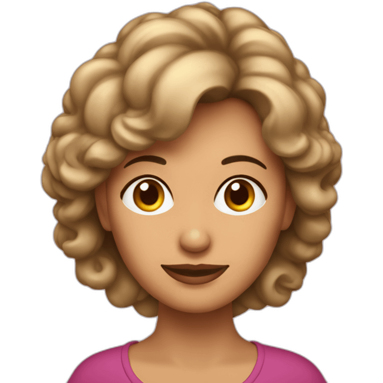 Mujer de 50 años morena de pelo corto emoji