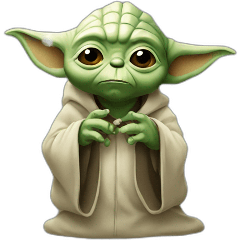 yoda qui fume emoji