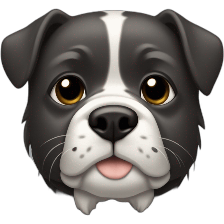 Perro negror con manchas blancas emoji