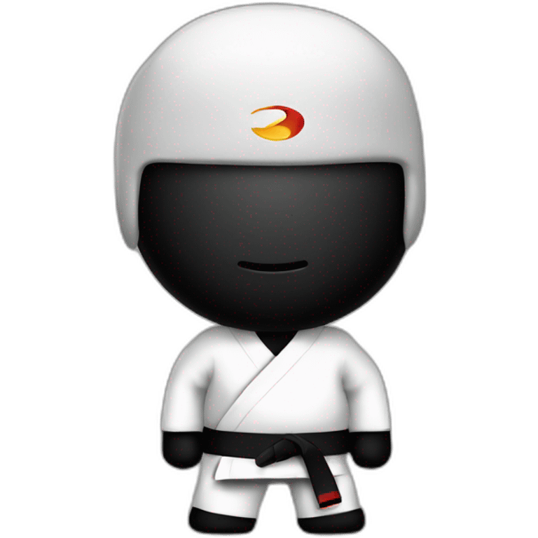 Ceinture noir de karate emoji