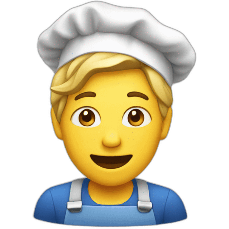 cuisinier qui a un accident en glissant emoji