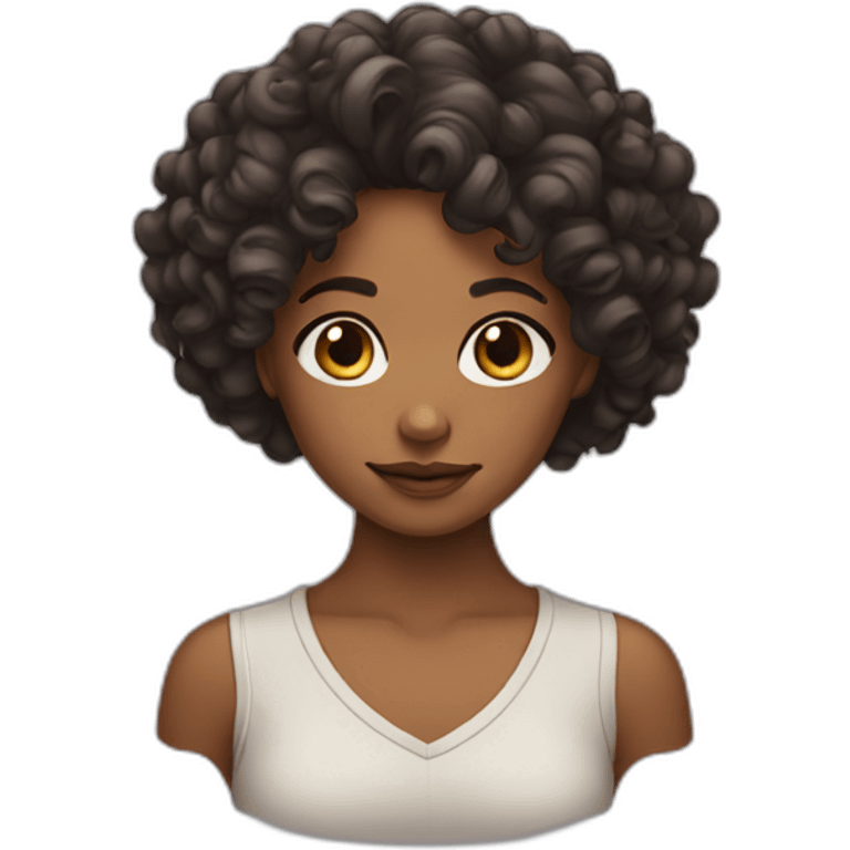 Girl with curls emoji