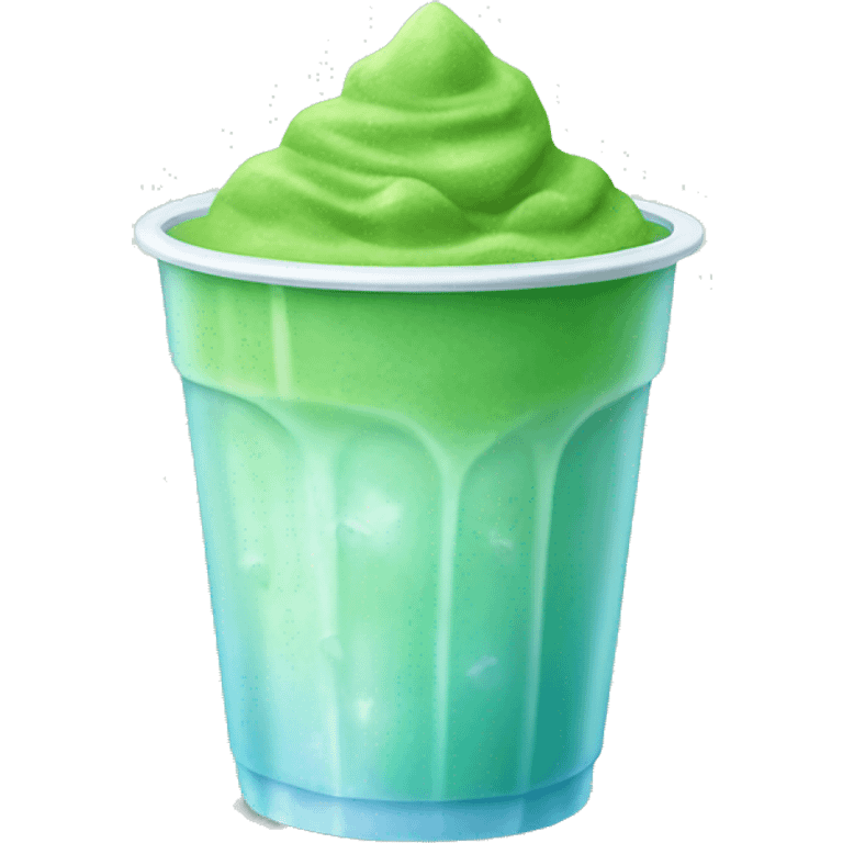 A plastic cup of ice matcha emoji