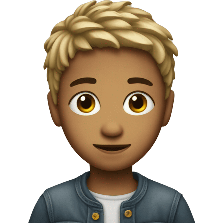 kid with textured crop emoji