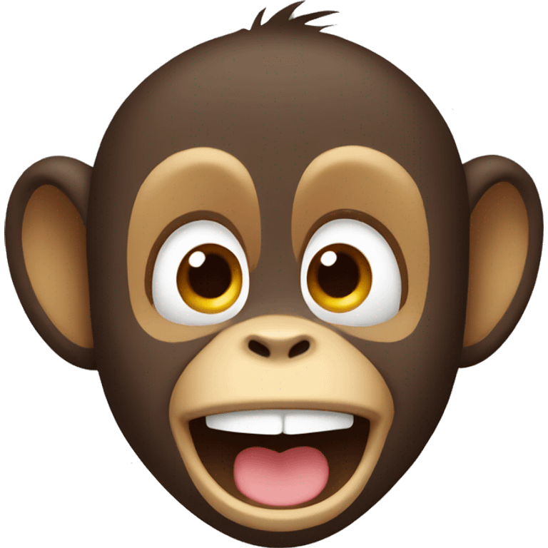 a cute monkey open mouth talk emoji