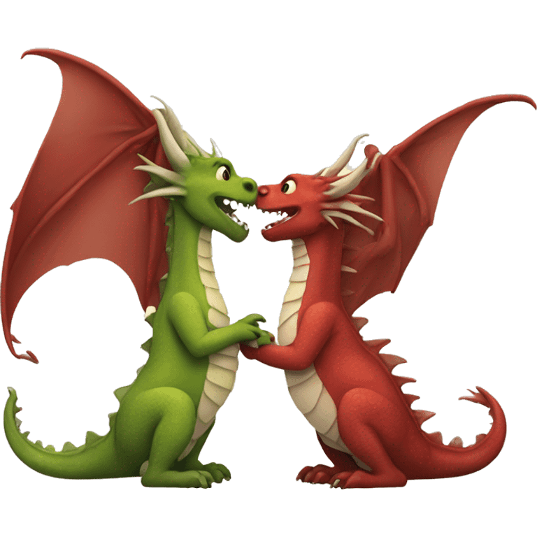 Dragon kissing emoji