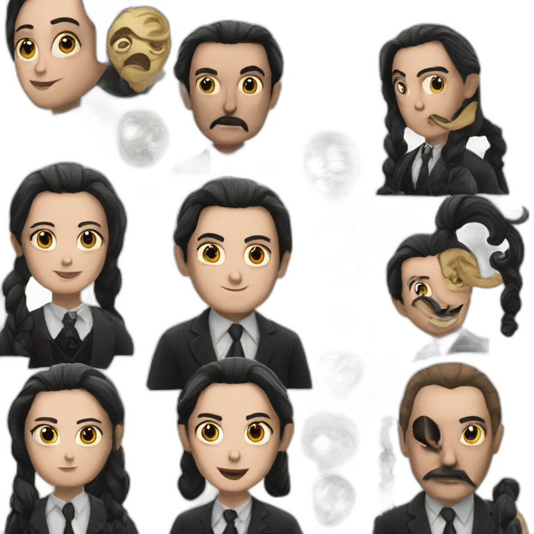 Mercredi addams emoji