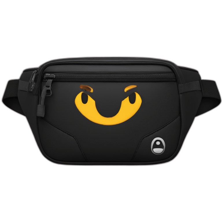 waist bag black emoji