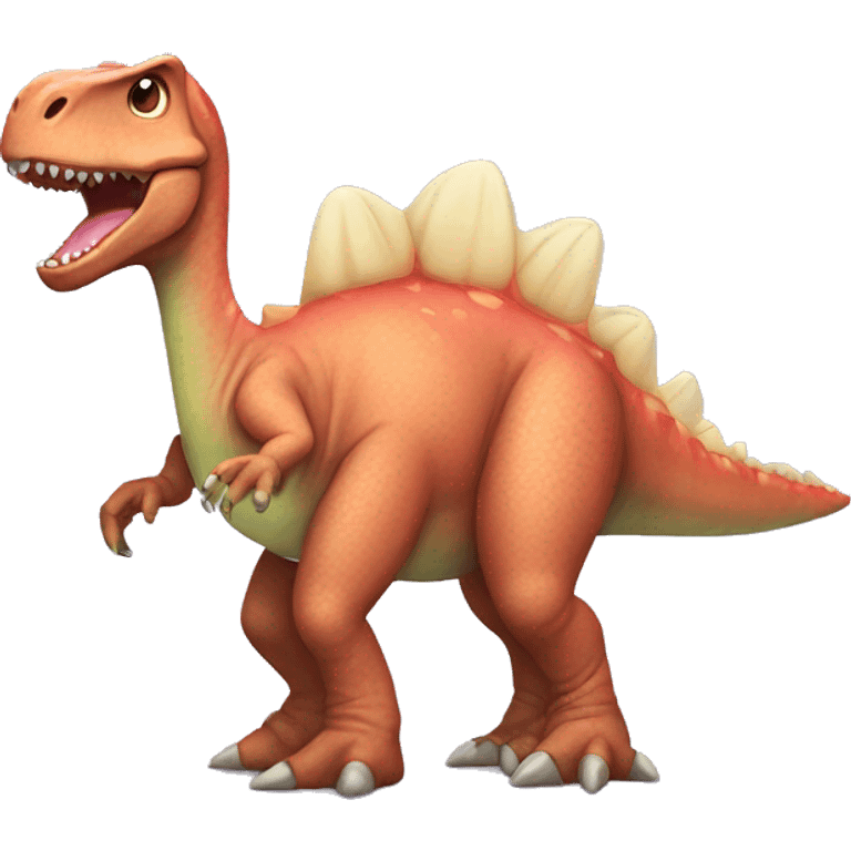 A dinosaur wearing a tutu  emoji