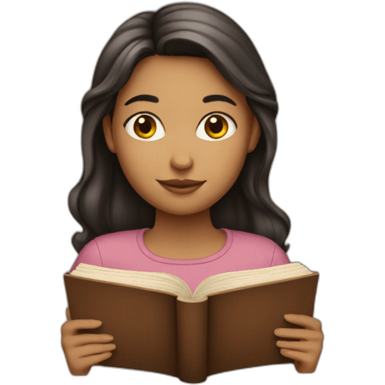 a girl with a book emoji