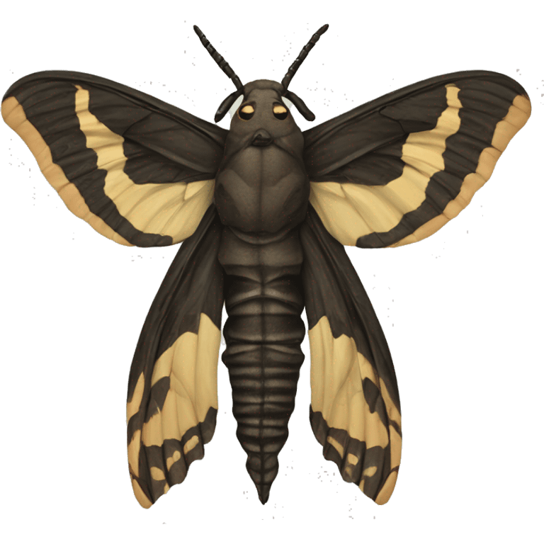 Deaths head hawk moth with skull head emoji