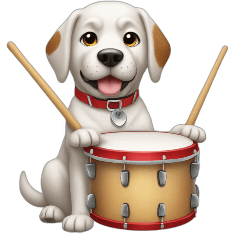 drumming dog emoji