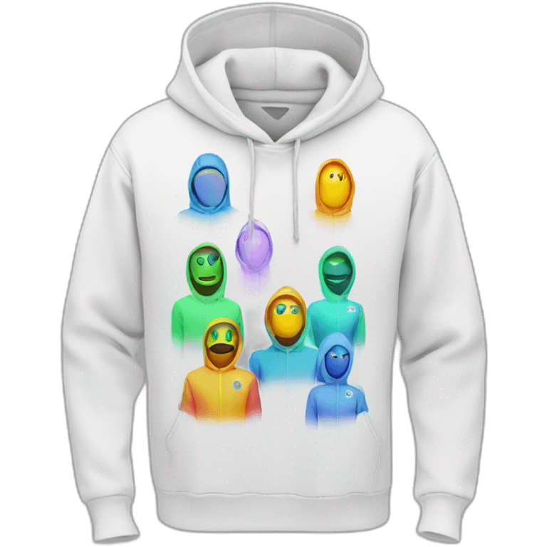 team working money white hoodie iridescente light emoji