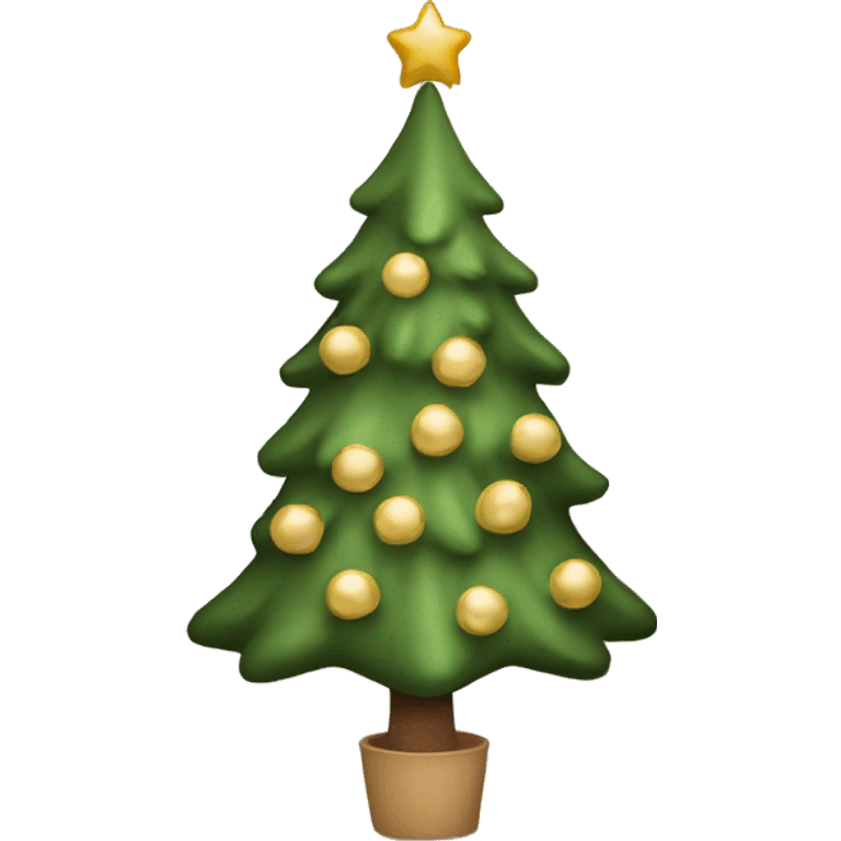 warm beige & green Christmas tree emoji