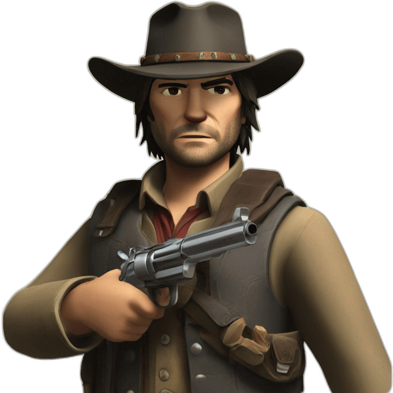 john marston with a gun emoji