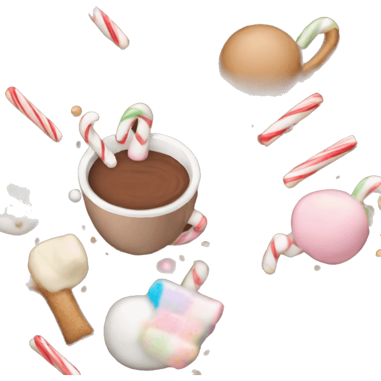 Christmas hot chocolate with lots of sprinkles emoji