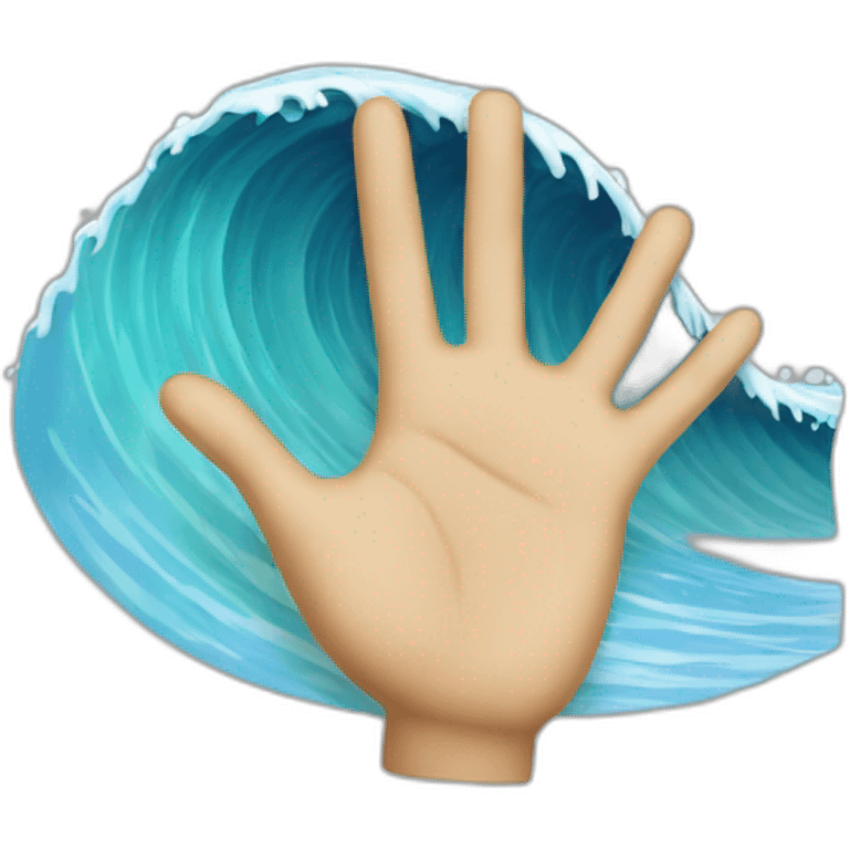 wave hand emoji