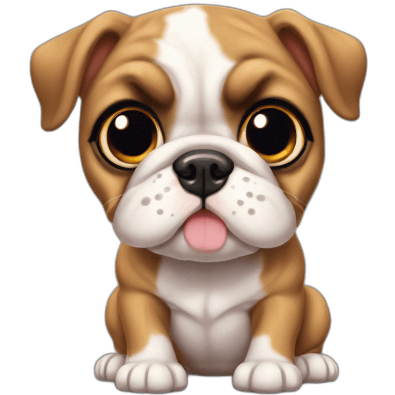 BULLDOG FRENCH PUPPY BIG EYES CUTE emoji