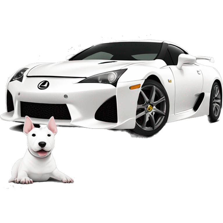 Bull terrier and Lexus Lfa emoji