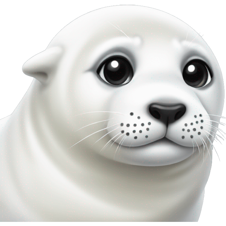 cute white harp seal emoji