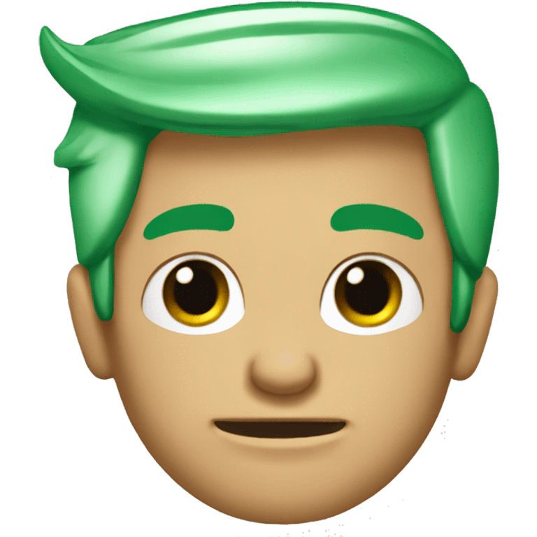 donald trump with green hair and big ears  emoji